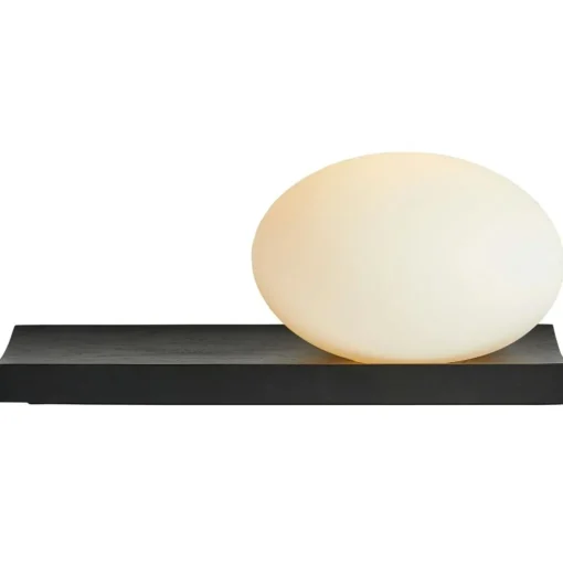 Dew Table Lamp / Wall Lamp, Black Painted Ash