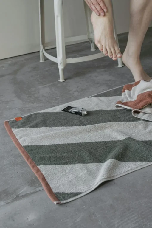 Diagonal Bath Mat 50x80 cm, Mint