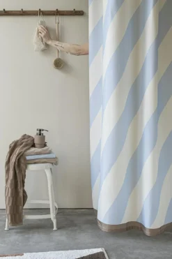 Diagonal Shower Curtain 150x200 cm, Dark Grey
