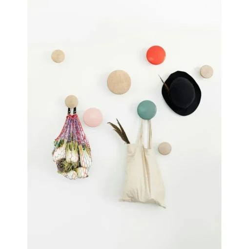 Dots Hook Wood Ø17 cm, Oak