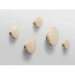 Dots Hook Wood Ø17 cm, Oak