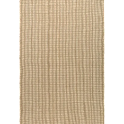 Dotted Wool Rug Natural, 75x150 cm