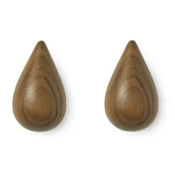 Dropit Hooks Small 2 pcs, Walnut