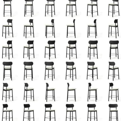 Elephant Bar Chair, Natural Oak / Black Velvet
