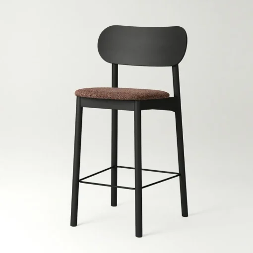 Elephant Bar Chair, Natural Oak / Black Velvet