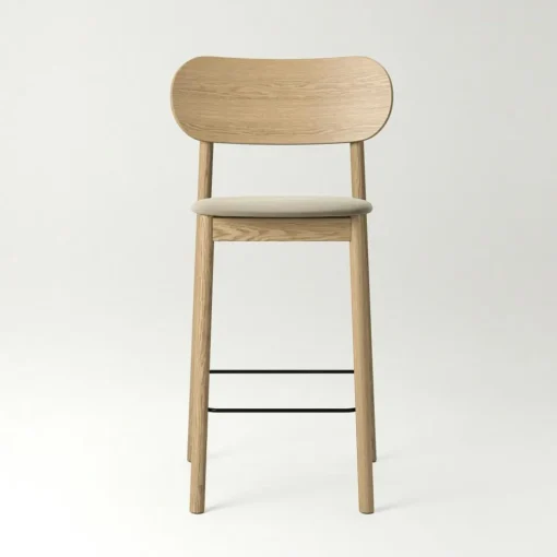 Elephant Bar Chair, Natural Oak / Black Velvet