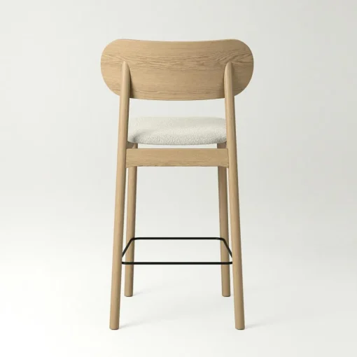 Elephant Bar Chair, Natural Oak / Black Velvet