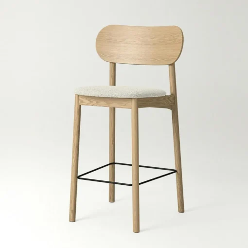 Elephant Bar Chair, Natural Oak / Black Velvet