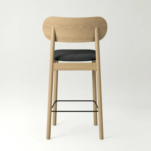 Elephant Bar Chair, Natural Oak / Black Velvet