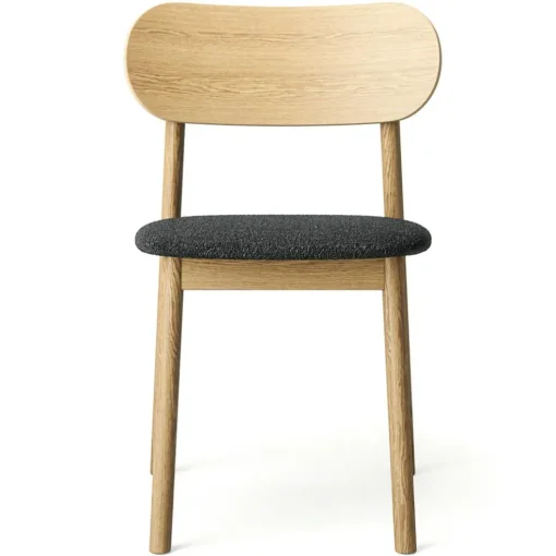 Elephant Chair, Natural Oak / Black Leather