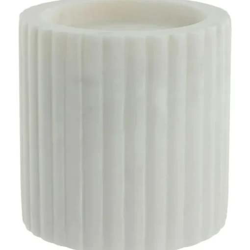 Eliana Candle Holder Marble White 12.5 cm