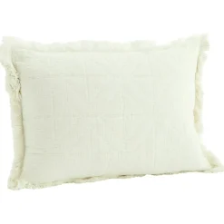 Embroidered Cushion Cover 30x45 cm, Sage