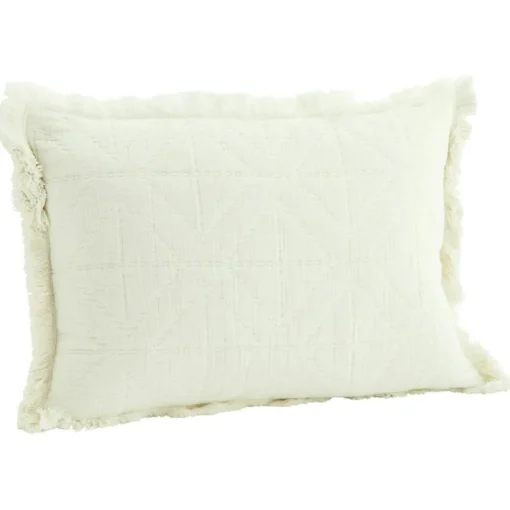 Embroidered Cushion Cover 30x45 cm, Sage