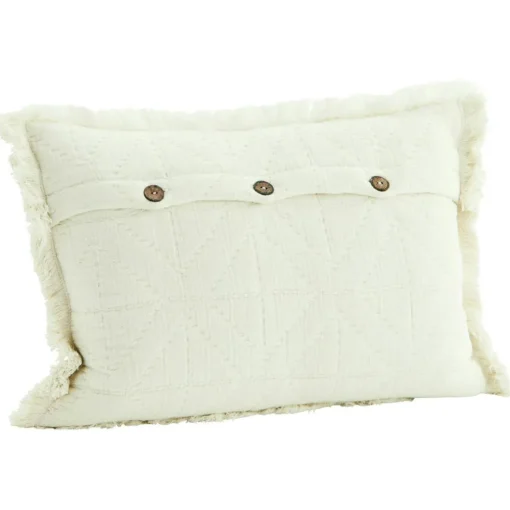 Embroidered Cushion Cover 30x45 cm, Sage