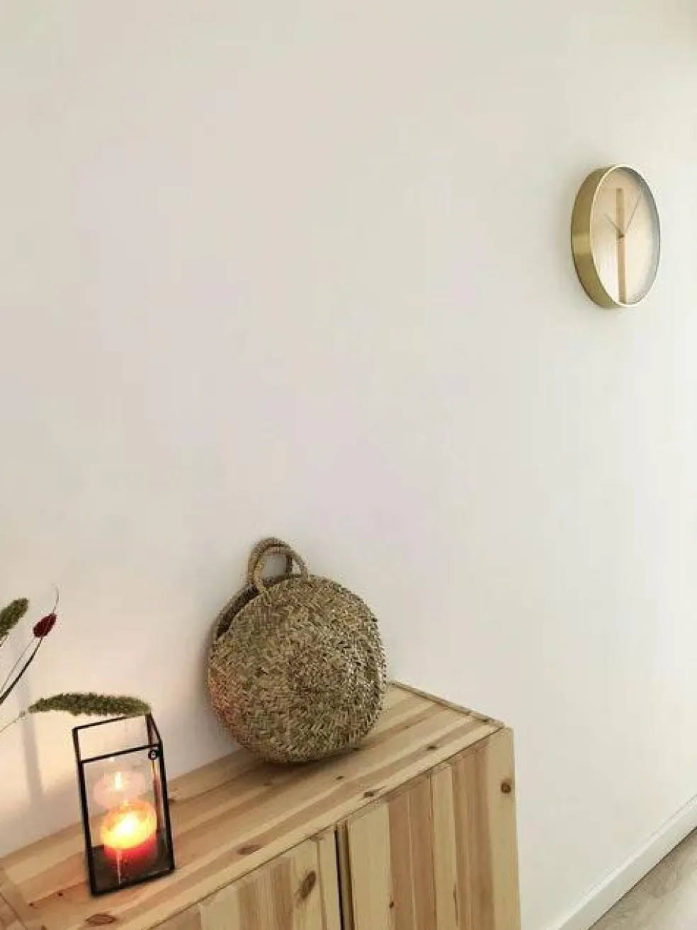 Essential Gold Wall Clock 34 cm, Green