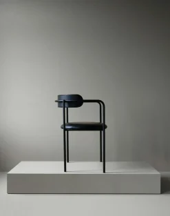 FF Armchair, Tan Leather / Chrome