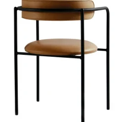 FF Armchair, Tan Leather / Chrome