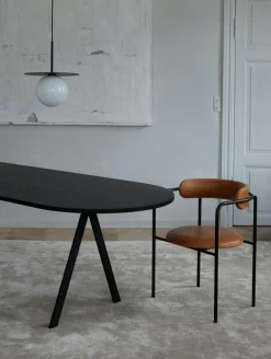 FF Armchair, Tan Leather / Chrome