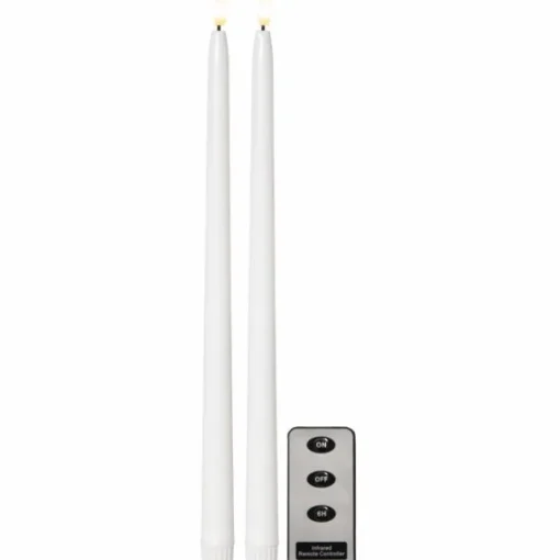 Flamme Slim Taper Candle 2-pack, White