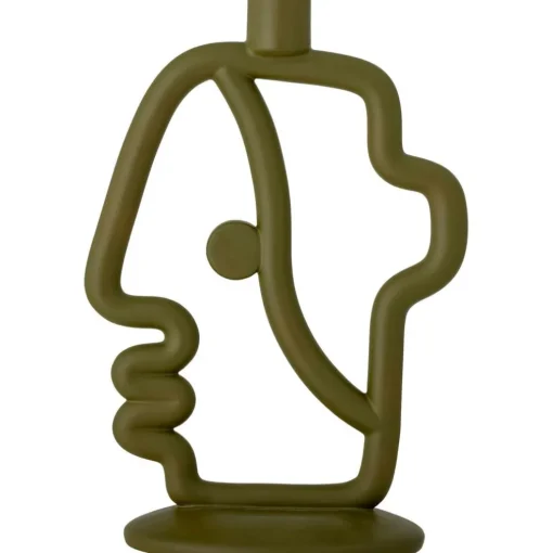 Flavie Candlestick, Green