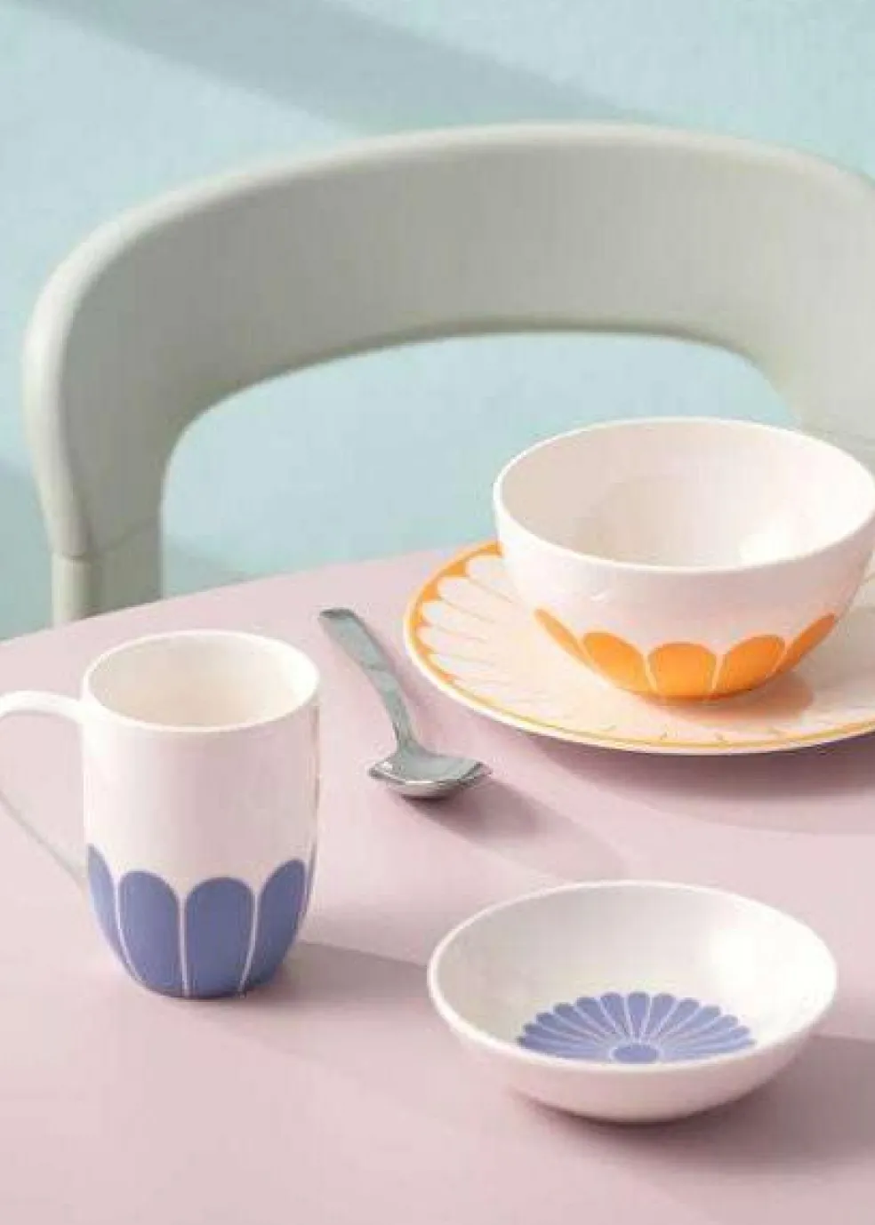 Fleur Mug, Bleu