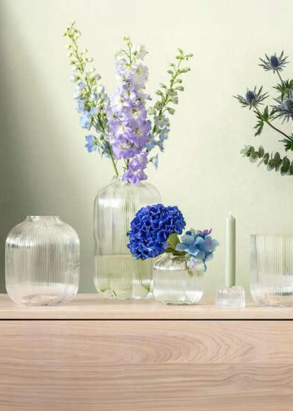 Fleur Vase 15 cm, Bleu