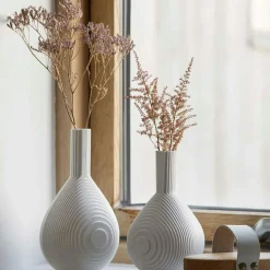 Flow Vase White, Teardrop