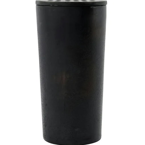 Flow Vase 18xØ9, Browned brass