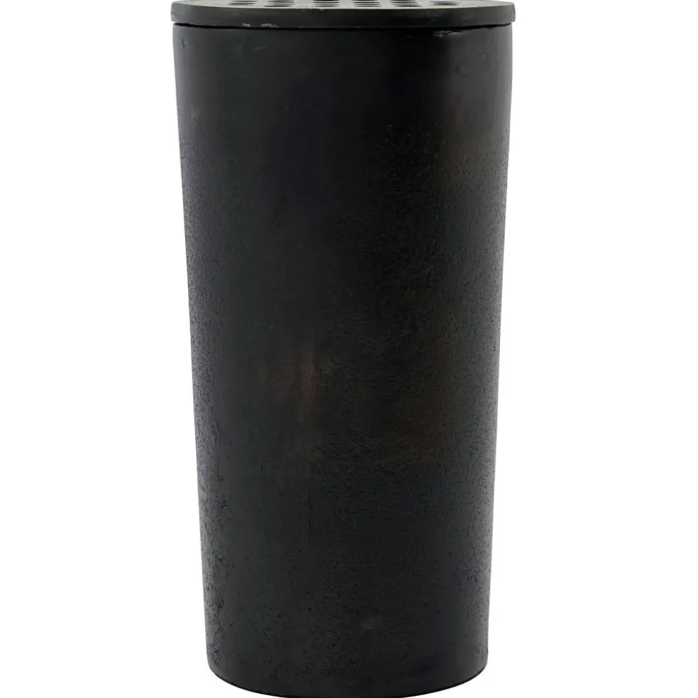 Flow Vase 18xØ9, Browned brass