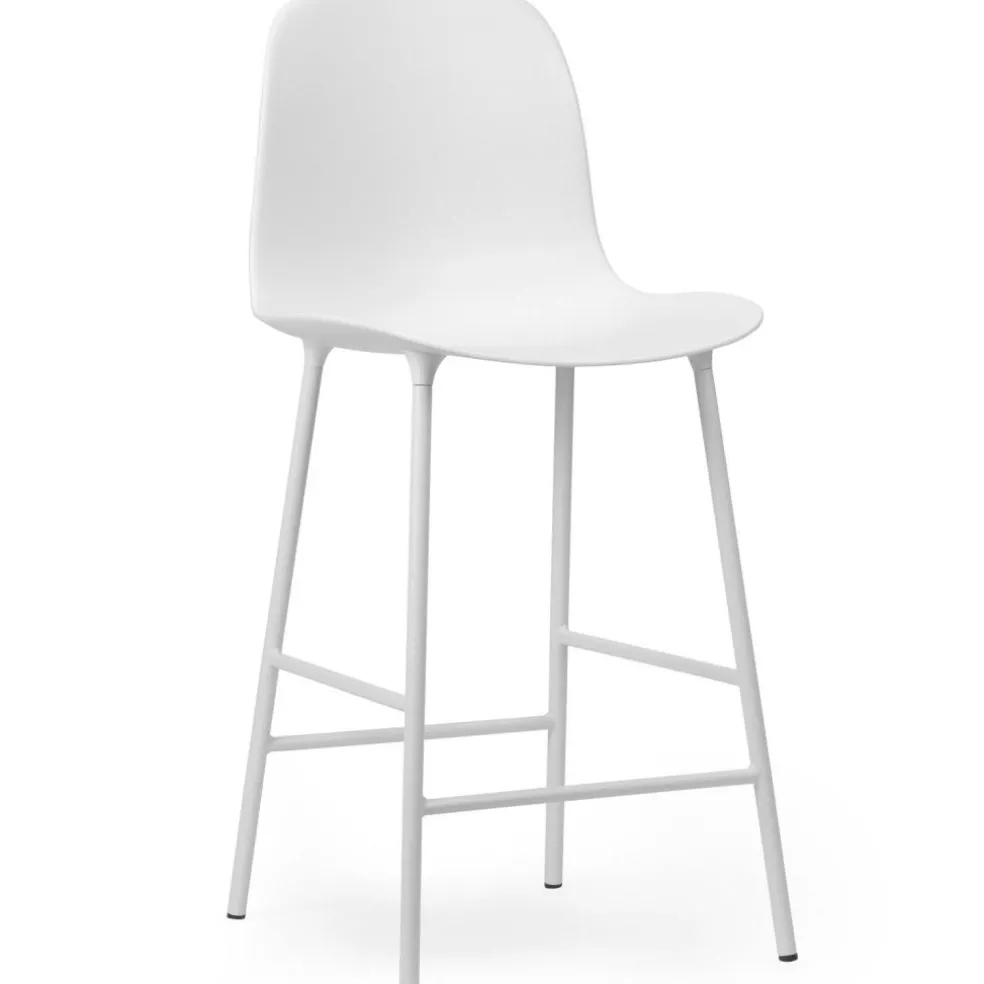 Form Bar Stool High Back 65 cm Steel, Black