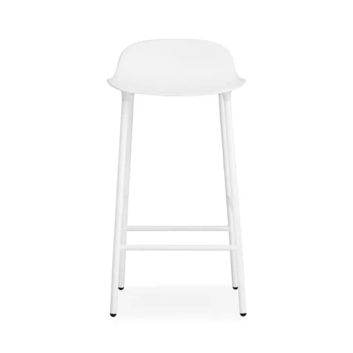 Form Bar Stool Steel Base, 65cm, White