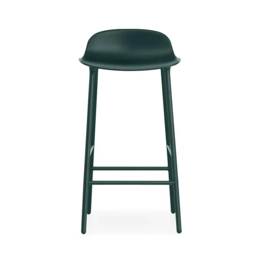 Form Bar Stool Steel Base, 65cm, White