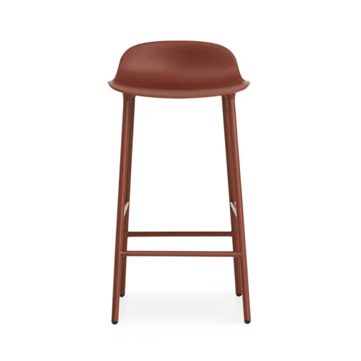 Form Bar Stool Steel Base, 65cm, White