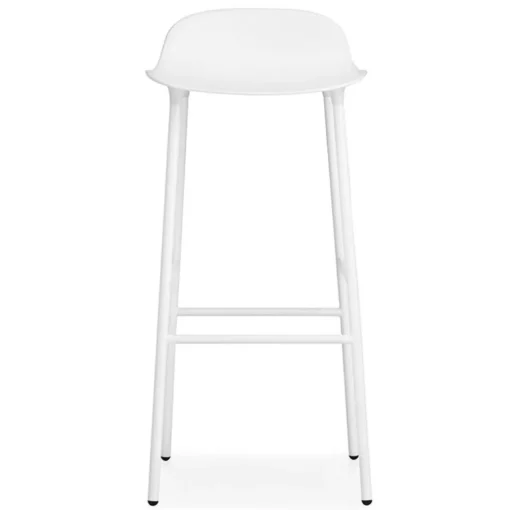 Form Bar Stool Steel Base, 65cm, White