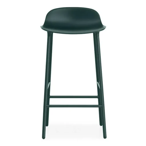 Form Bar Stool Steel Base, 65cm, White