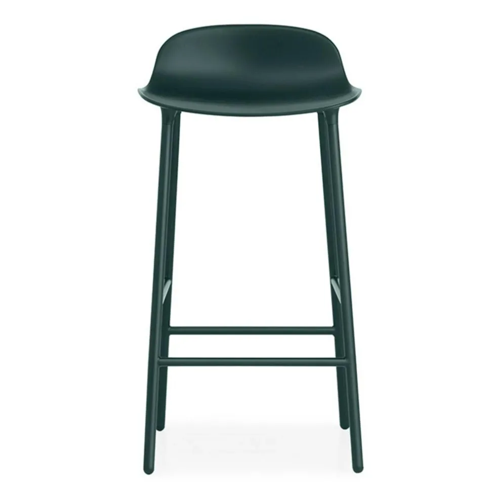 Form Bar Stool Steel Base, 65cm, White