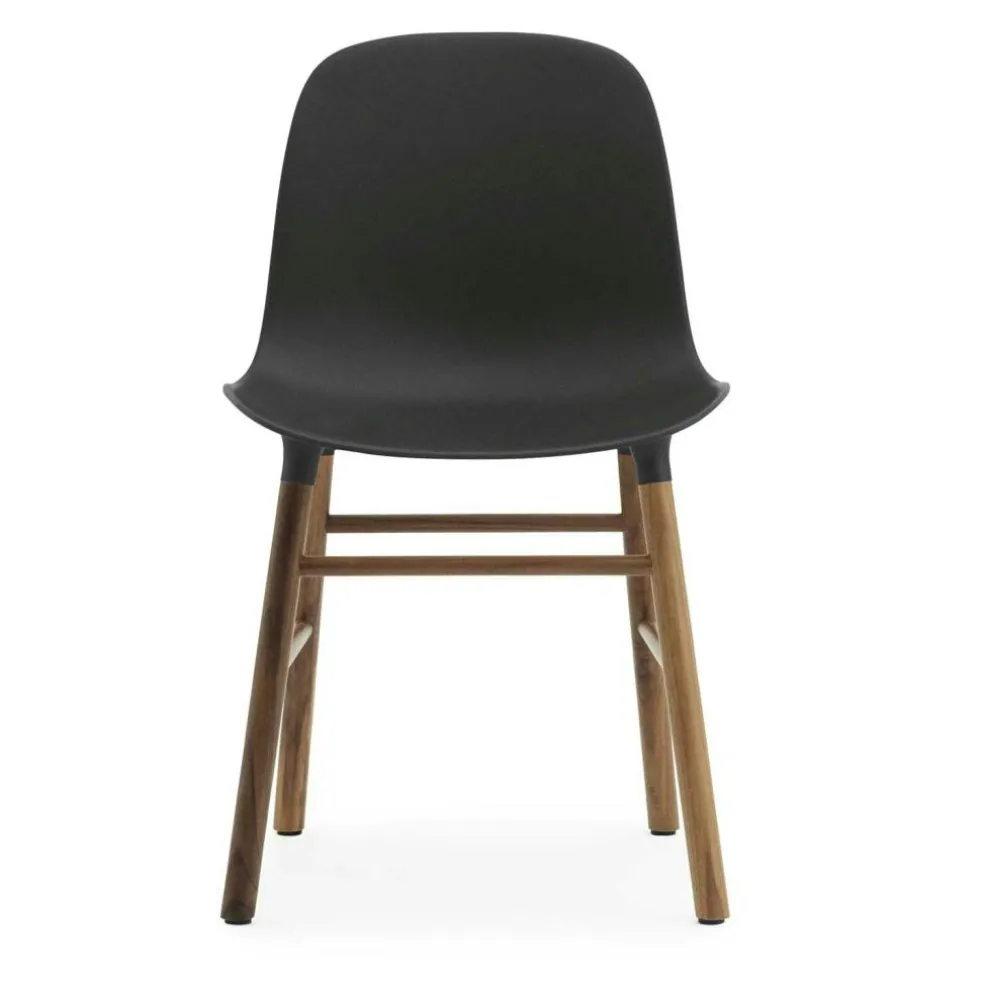 Form Chair Walnut Frame, Black