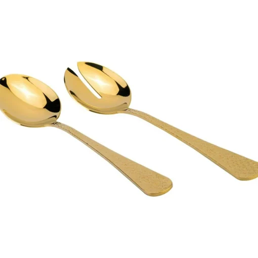 Frost Salad Servers 2 Pieces, Gold