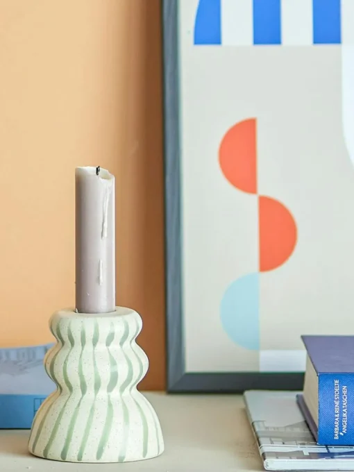 Gabin Candle Holder 8 cm, Blue