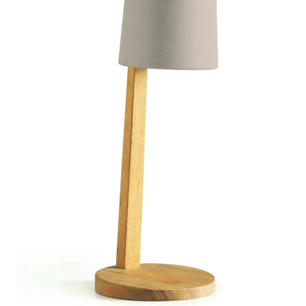 Gaia Table Lamp Portable Teak, Rubelli Biliardo