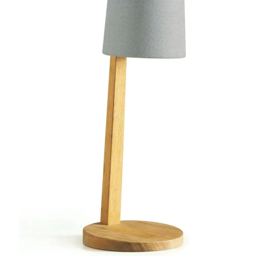 Gaia Table Lamp Portable Teak, Rubelli Biliardo