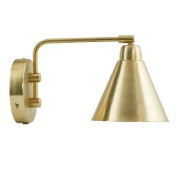 Game Wall Lamp Rotatable, Brass/White