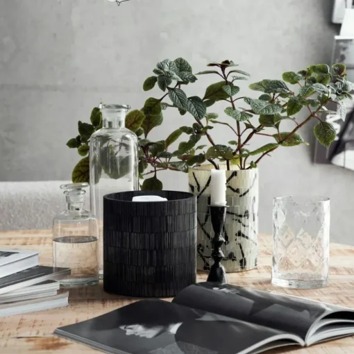 Gara Candle Holder Black 10 cm