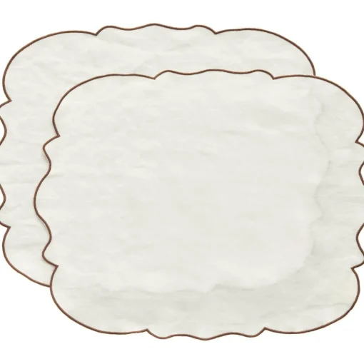 Gia Placemat 35x45 cm 2-pack, White / Blue
