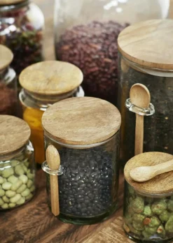 Glass Jar With Spoon 9 cm