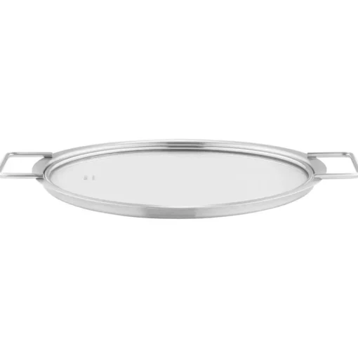 Glass Lid Brushed Steel, 24 cm