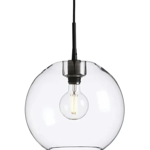 Gloria Pendant 190 mm, Brass / Clear Glass