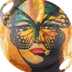 Golden Butterfly Tray, 46 cm