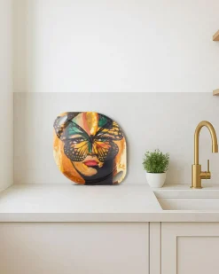 Golden Butterfly Tray, 46 cm