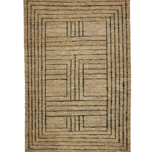 Graphiq Hemp Rug 200x300 cm, Black